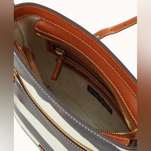 🦓 NWT Dooney & Bourke Zena Limited Edition Zebra Leather Zip Crossbody - Picture 7 of 8